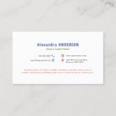 Ballonnen - Feest & Evenementen Planner Kleurrijk Visitekaartje (Achterkant)