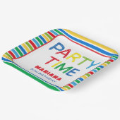 BALLONNEN FEESTTIJD PAPIEREN BORDJE (Gebogen)