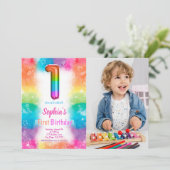 Ballonnen foto uitnodiging (Staand voorkant)