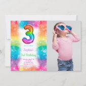 Ballonnen Foto Uitnodigingen (Voorkant)