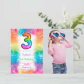 Ballonnen Foto Uitnodigingen (Staand voorkant)