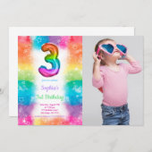 Ballonnen Foto Uitnodigingen (Voorkant / Achterkant)