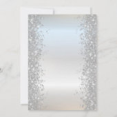 Ballonnen Glitter Confetti Zilver Baby Shower Kaart (Achterkant)