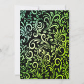 Ballonnen, Gold Swirls Green Pensioen Kaart (Achterkant)