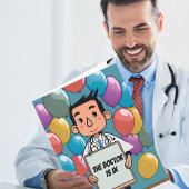 Ballonnen Grappige Dokter Verjaardag Kaart