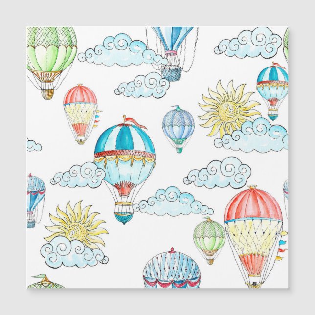  ballonnen: grillige Waterverf naadloos. (Voorkant)