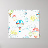  ballonnen: grillige Waterverf naadloos. Canvas Afdruk (Voorkant)