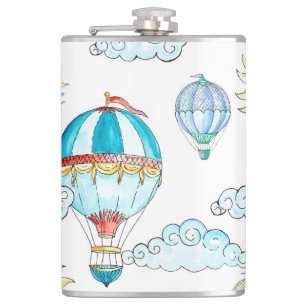  ballonnen: grillige Waterverf naadloos. Heupfles