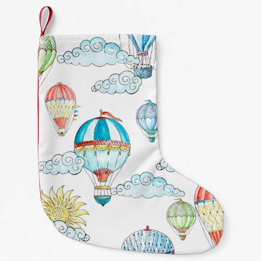  ballonnen: grillige Waterverf naadloos. Kleine Kerstsok (Voorkant)