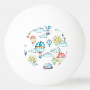  ballonnen: grillige Waterverf naadloos. Pingpongbal