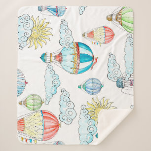  ballonnen: grillige Waterverf naadloos. Sherpa Deken