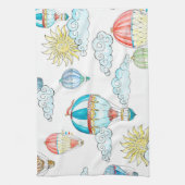 ballonnen: grillige Waterverf naadloos. Theedoek (Verticaal)