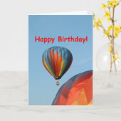 Ballonnen, Happy Birthday, 2 generiek Kaart (Gele Bloem)