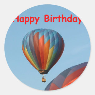 Ballonnen, Happy Birthday, 2 generiek Ronde Sticker