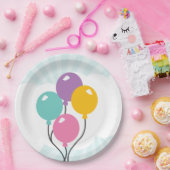 Ballonnen in de Clouds Verjaardagspapier Borden Papieren Bordje (Feest)