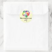 Ballonnen in de lucht ronde sticker (Tas)