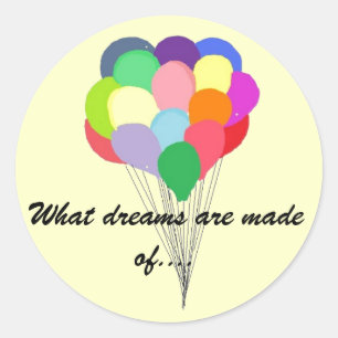 Ballonnen in de lucht ronde sticker