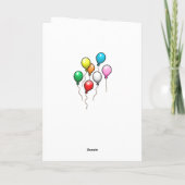 Ballonnen in de lucht Verjaardag Kaart (Achterkant)