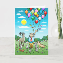 Ballonnen in de lucht Verjaardag Kaart