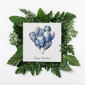 Ballonnen in Delfts Blauw, aanpasbaar Kaart