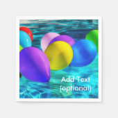 Ballonnen in het zwembad Papieren servetten (Voorkant)