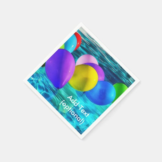 Ballonnen in het zwembad Papieren servetten (Hoek)