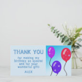 Ballonnen Kinderen Verjaardag Bedankt Berichtkaart (Staand voorkant)