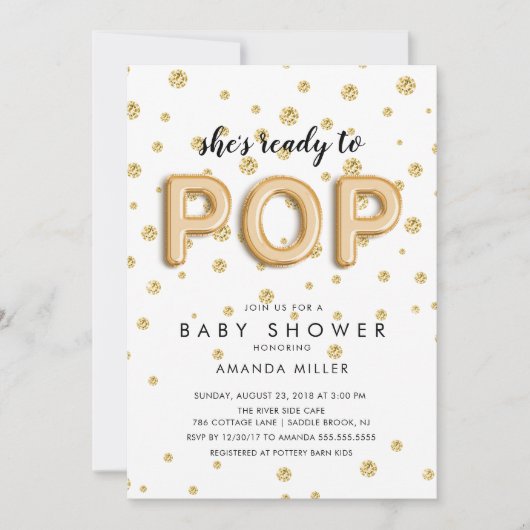 Ballonnen klaar om te POPPEN Neutrale doucheuitnod Kaart (Voorkant)