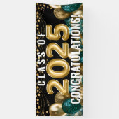 Ballonnen Klasse 2025 Afstuderen Spandoek (Verticaal)