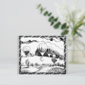 Ballonnen kleuren Kaarten | Verfbare Briefkaarten© (Staand voorkant)