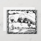 Ballonnen kleuren Kaarten | Verfbare Briefkaarten© (Voorkant / Achterkant)