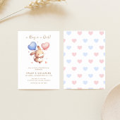 ballonnen konijntje geslacht onthullen feestje uit kaart