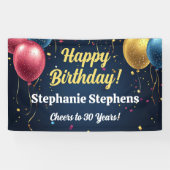 Ballonnen met eigen naam Verjaardag Banner Cheers  (Horizontaal)