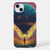 Ballonnen met man op touw iPhone hoesje (Achterkant)