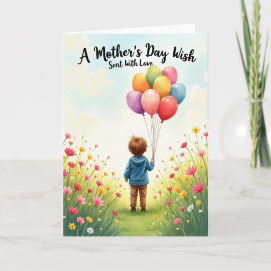 Ballonnen Moederdag Cadeaubon Kaart (Voorkant)