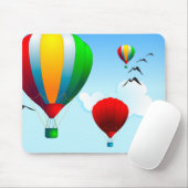 ballonnen, mousepad muismat (Met muis)