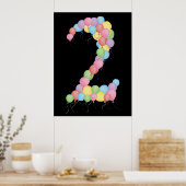 Ballonnen Nummer 2 Verjaardagsfeest Decoratie Bann (Keuken)