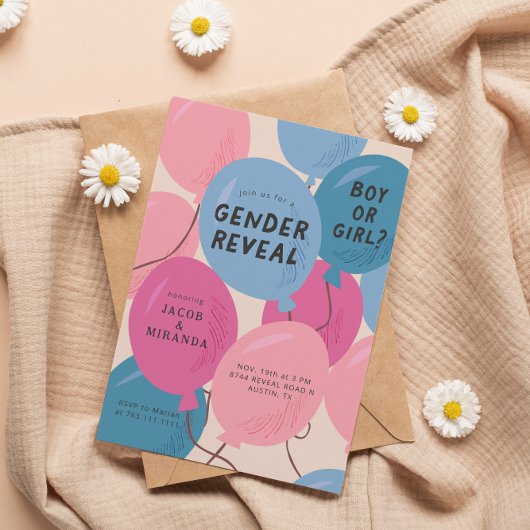 Ballonnen onthullen geslacht kaart