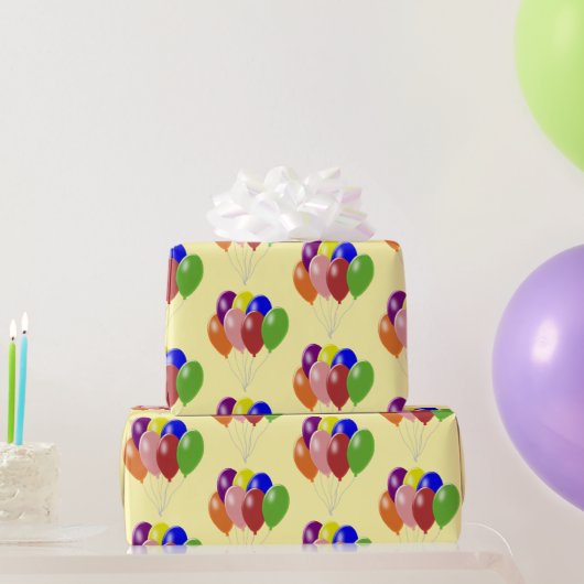 Ballonnen Ontwerp Elke Kleur Achtergrond Cadeaupapier (Feestgeschenken)
