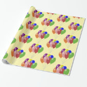 Ballonnen Ontwerp Elke Kleur Achtergrond Cadeaupapier (Uitgerold)