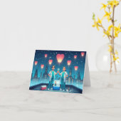 Ballonnen op het dak kaart (Gele Bloem)