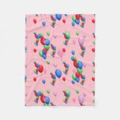  ballonnen op roze fleece deken (Voorkant)
