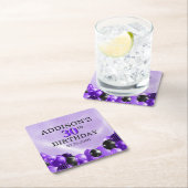 Ballonnen Paarse Verjaardag Kartonnen Onderzetters (Insitu)