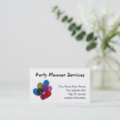 ballonnen, partijplannerdiensten; visitekaartje (Staand voorkant)