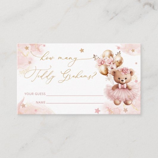 Ballonnen raden hoeveel Grahams tickets Informatiekaartje (Voorkant)