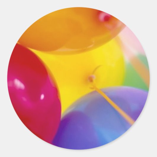 ballonnen ronde sticker (Voorkant)