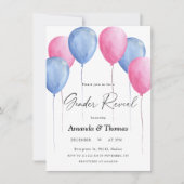 Ballonnen roze of blauw Geslacht onthullen Kaart (Voorkant)