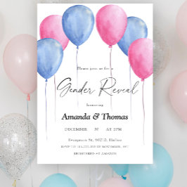 Ballonnen roze of blauw Geslacht onthullen Kaart