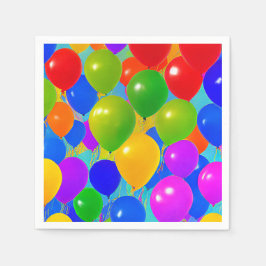 Ballonnen servetten voor verjaardag