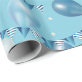 Ballonnen, Sterren & Garland Verjaardag inpakpapie Cadeaupapier (Rol Hoek)
